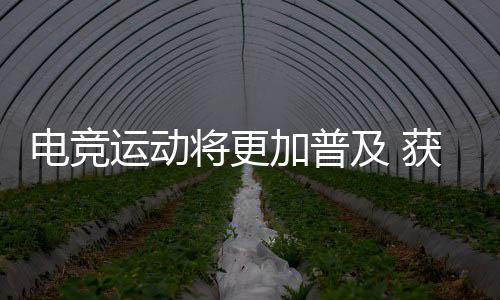 电竞运动将更加普及 获各界推崇