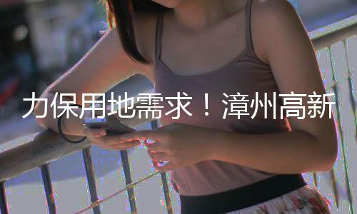 力保用地需求！漳州高新区召开这个专题会