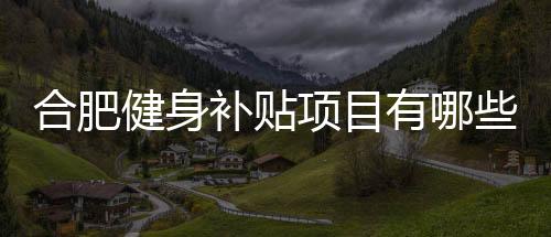 合肥健身补贴项目有哪些 合肥健身补贴领取方法时间