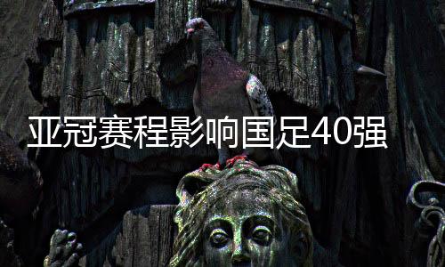 亚冠赛程影响国足40强赛备战 比赛穿插在世预赛之间难打了