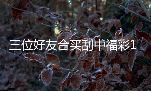 三位好友合买刮中福彩100万 之前3D中过9000多！