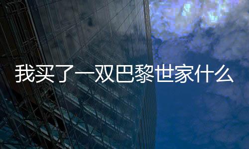 我买了一双巴黎世家什么梗