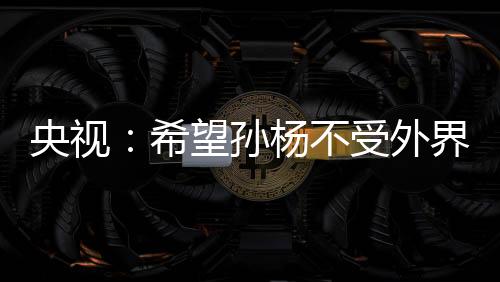 央视：希望孙杨不受外界影响 保持一个顶级运动员的状态