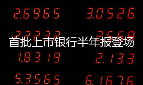 首批上市银行半年报登场 盈利保持稳健